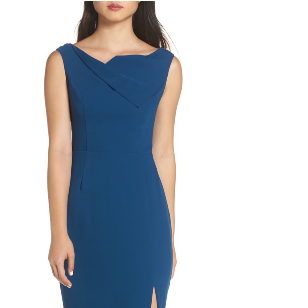 Fold Over Blue Gorgeous Gown